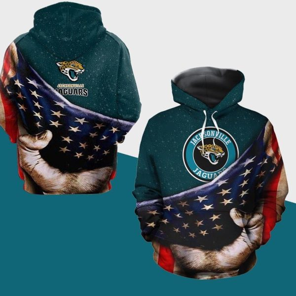 JACKSONVILLE JAGUARS 3D HOODIE SKULL 116