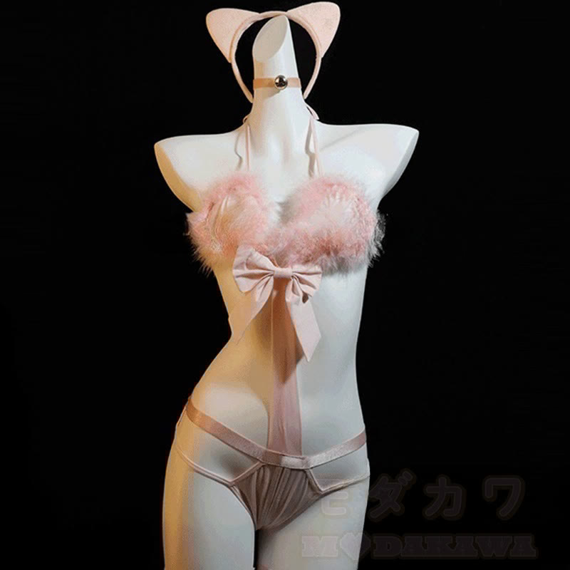 Kitty Plush Bikini Jumpsuit Lingerie