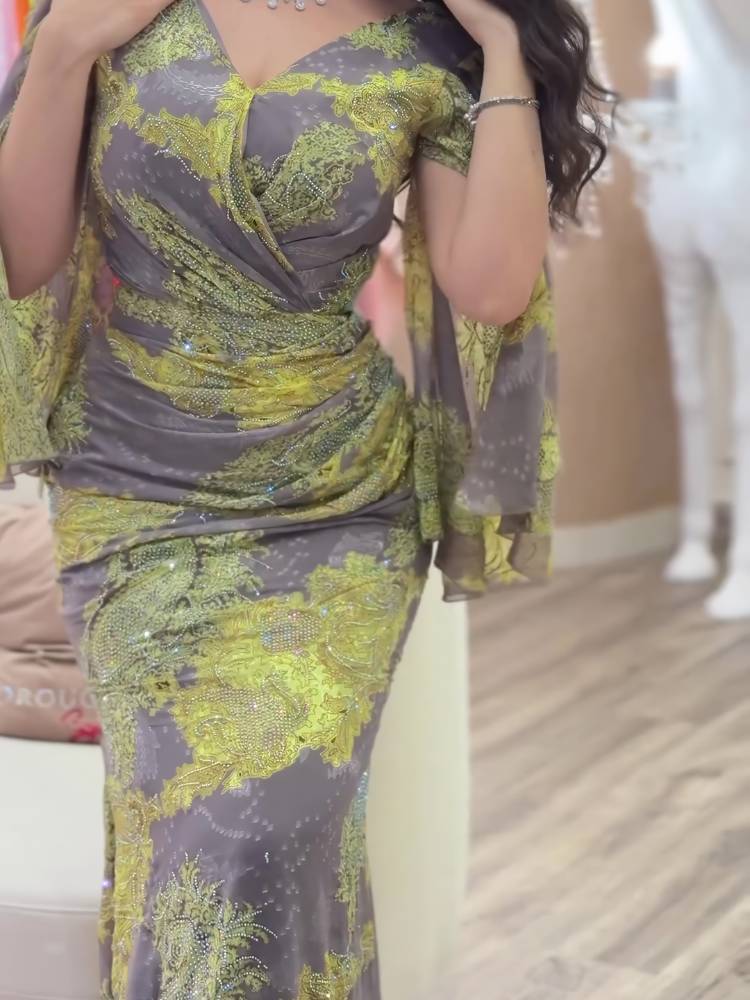 New Printed Hot Drill Shine Dress