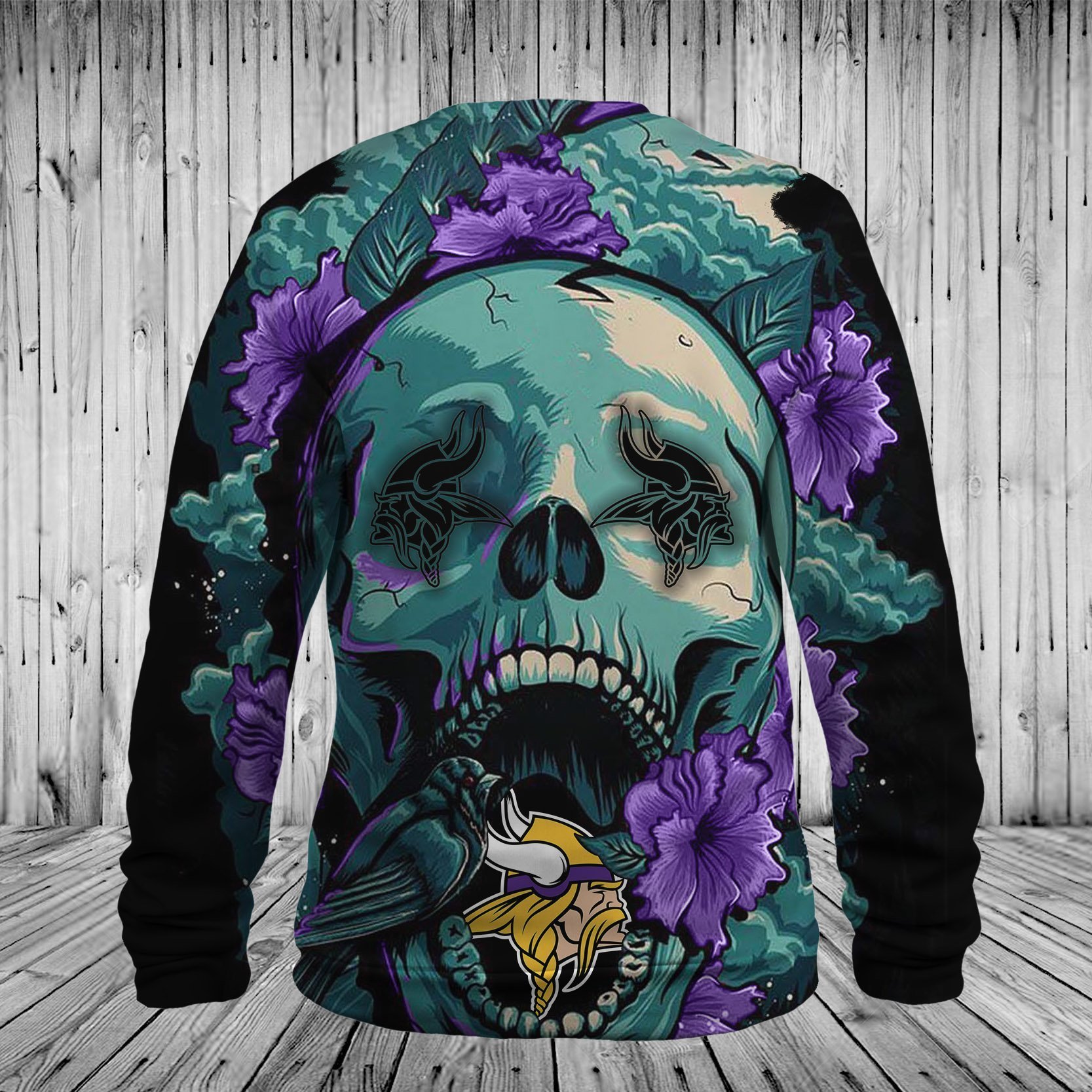 VIKINGS HOODIE 3D FLOWER 21