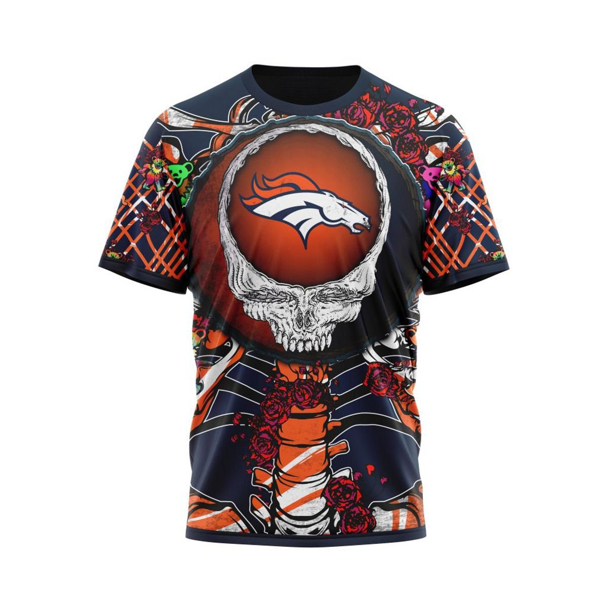 DENVER BRONCOS 3D HOODIE MIX GRATEFUL DEAD