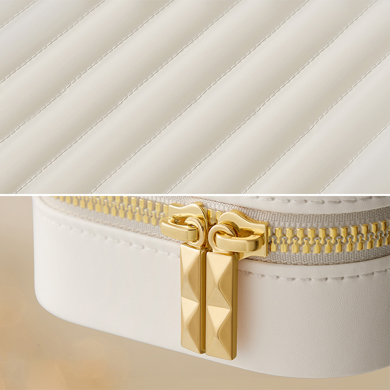 Jewelry Box Organizer with Mirror,Portable, Zippers, Gift Idea