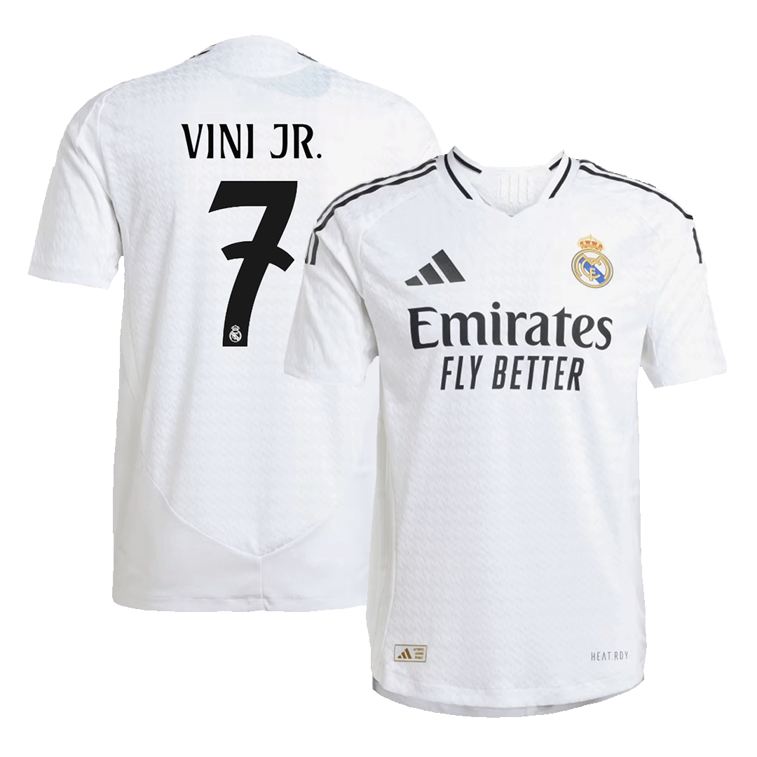 VINI JR. #7 Real Madrid Home Football Shirt 2024/25 - Player Edition, Slim Fit