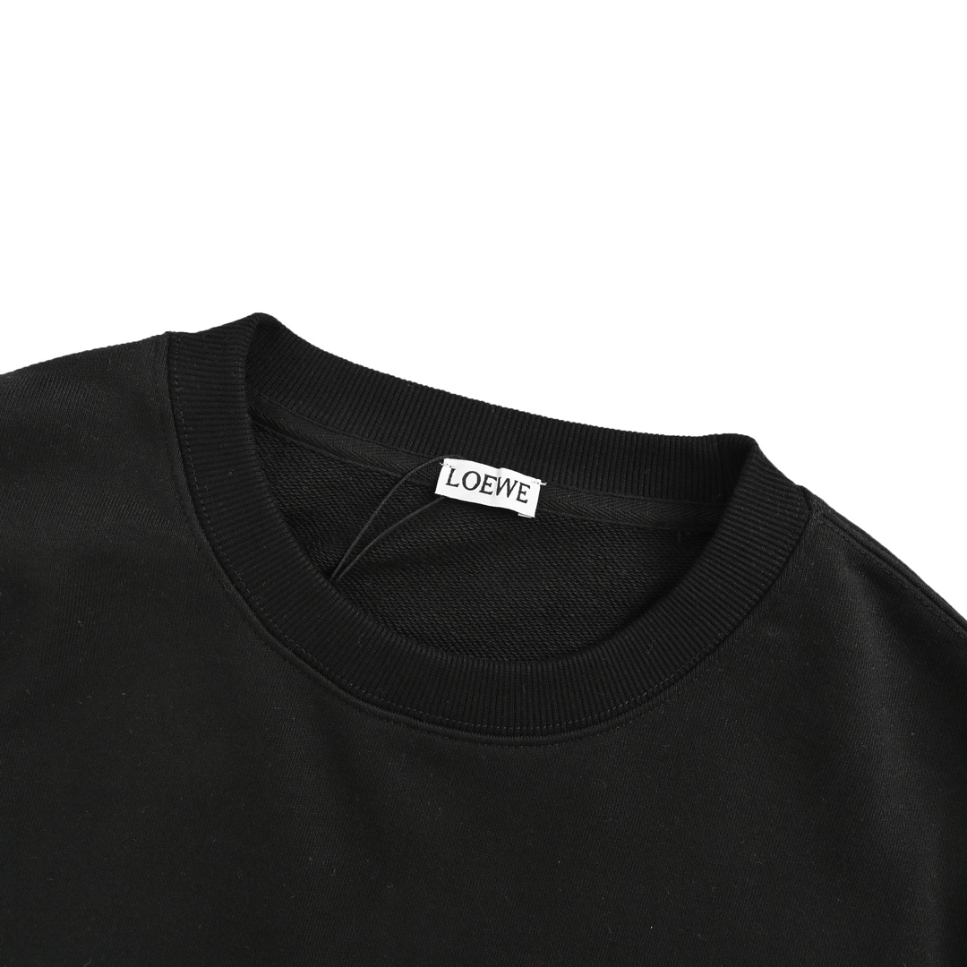 Loewe 24Fw embroidered penguin crewneck sweatshirt