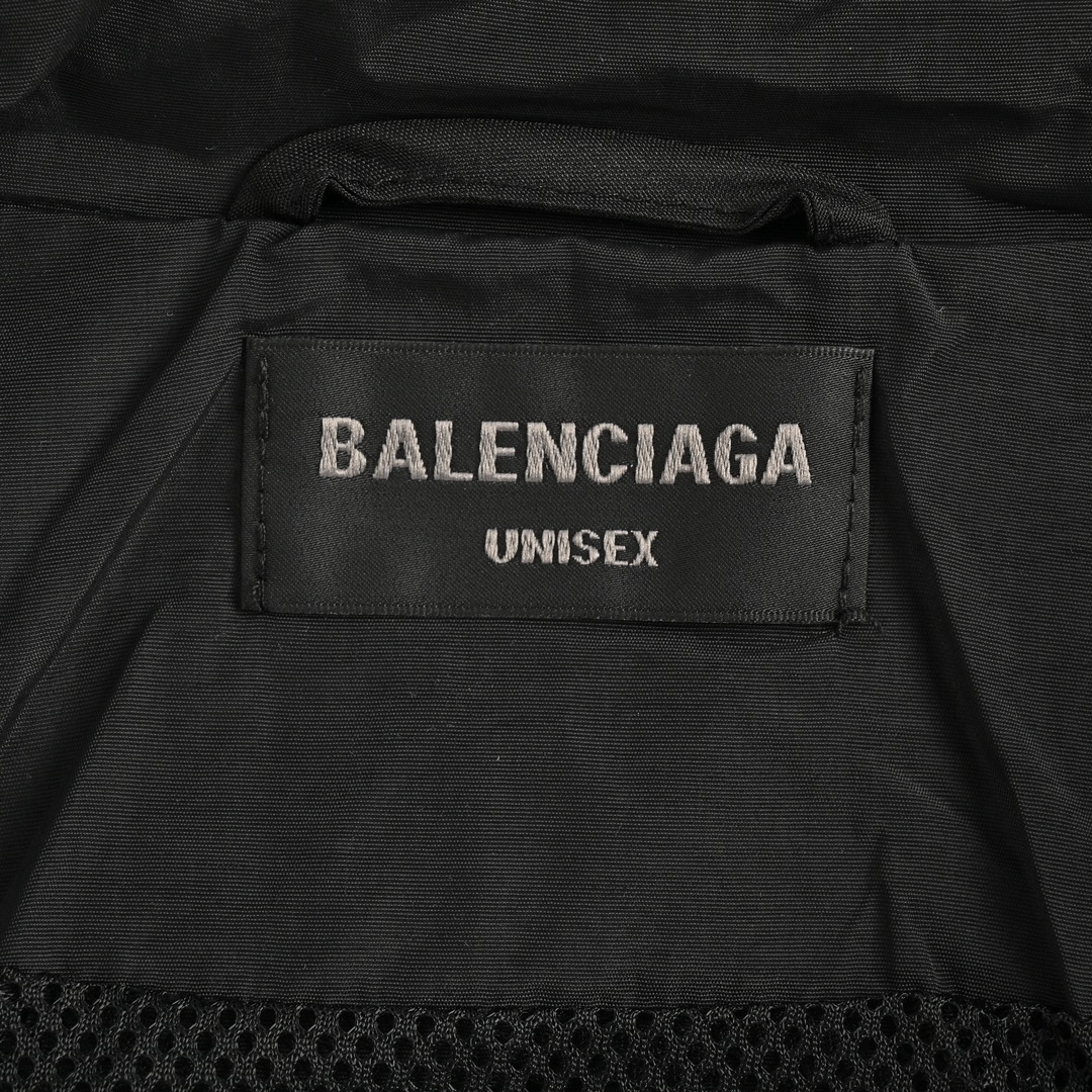Balenciaga 24Fw mirrored lettering embroidered windbreaker jacket