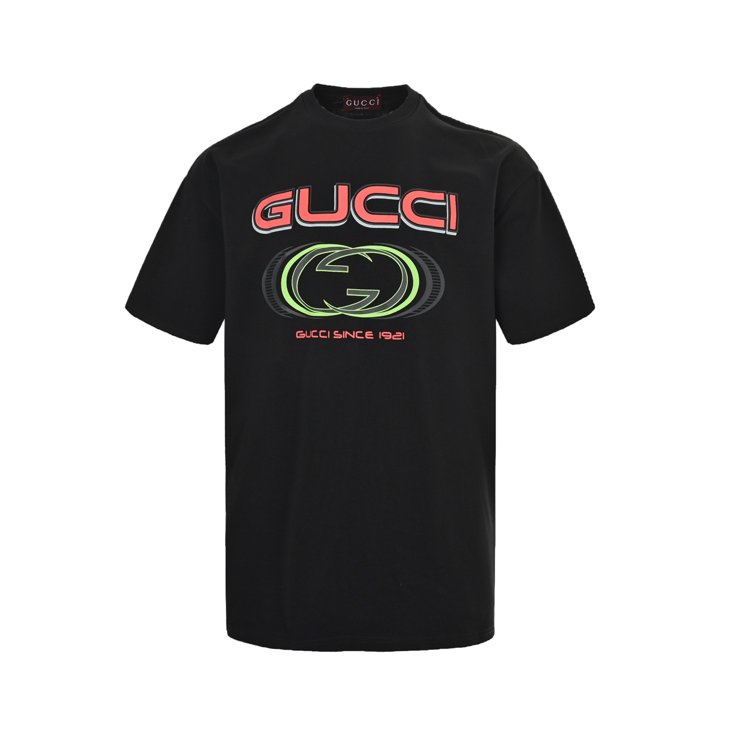 Gucci 25ss multi-element printed short sleeves
