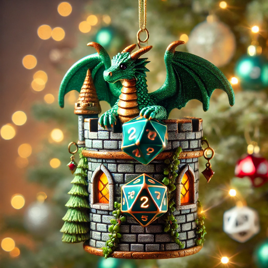 🐉D&D Dragon Christmas Ornament