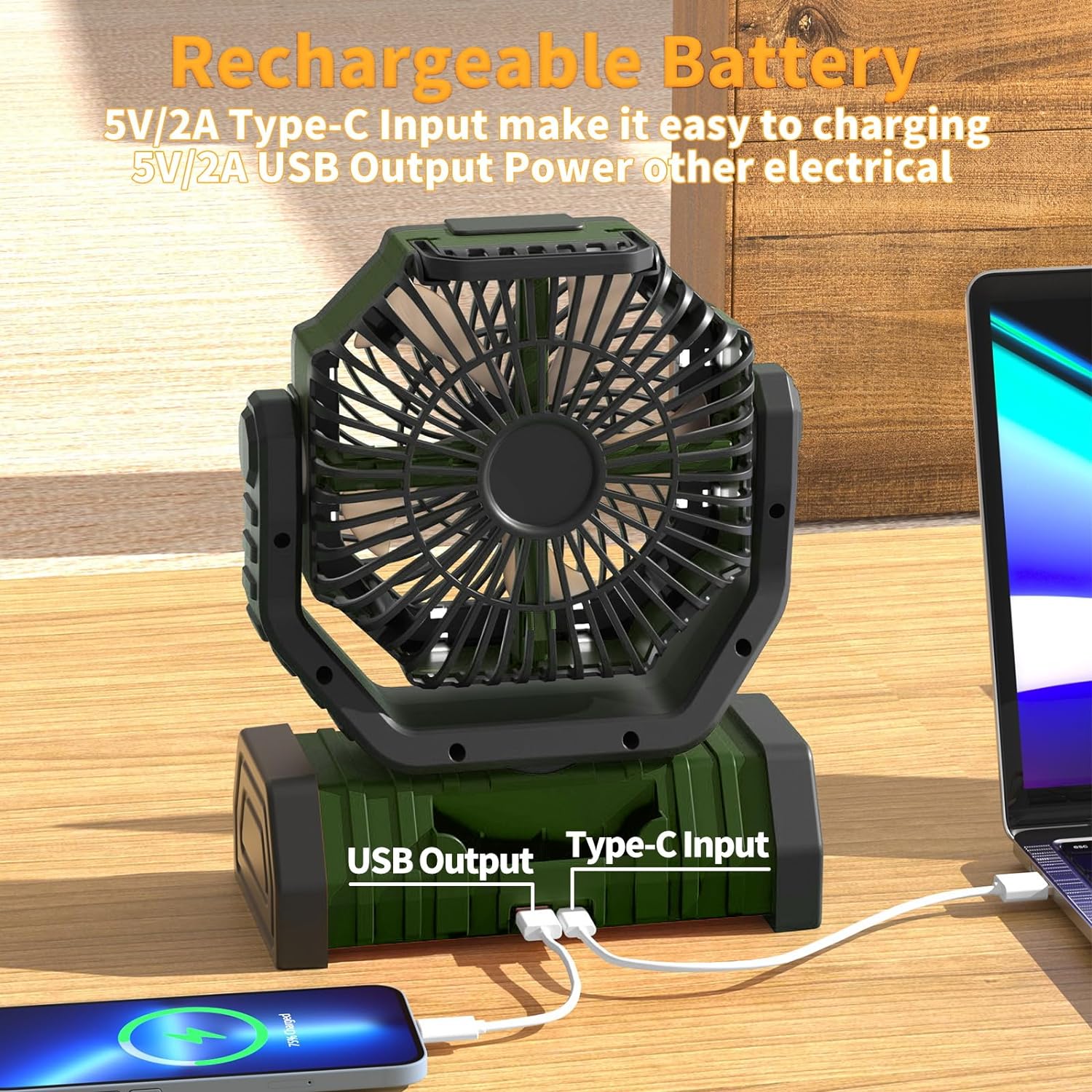 🔥Last Day Promotion-SAVE 50% OFF🔥Portable Camping Fan Rechargeable