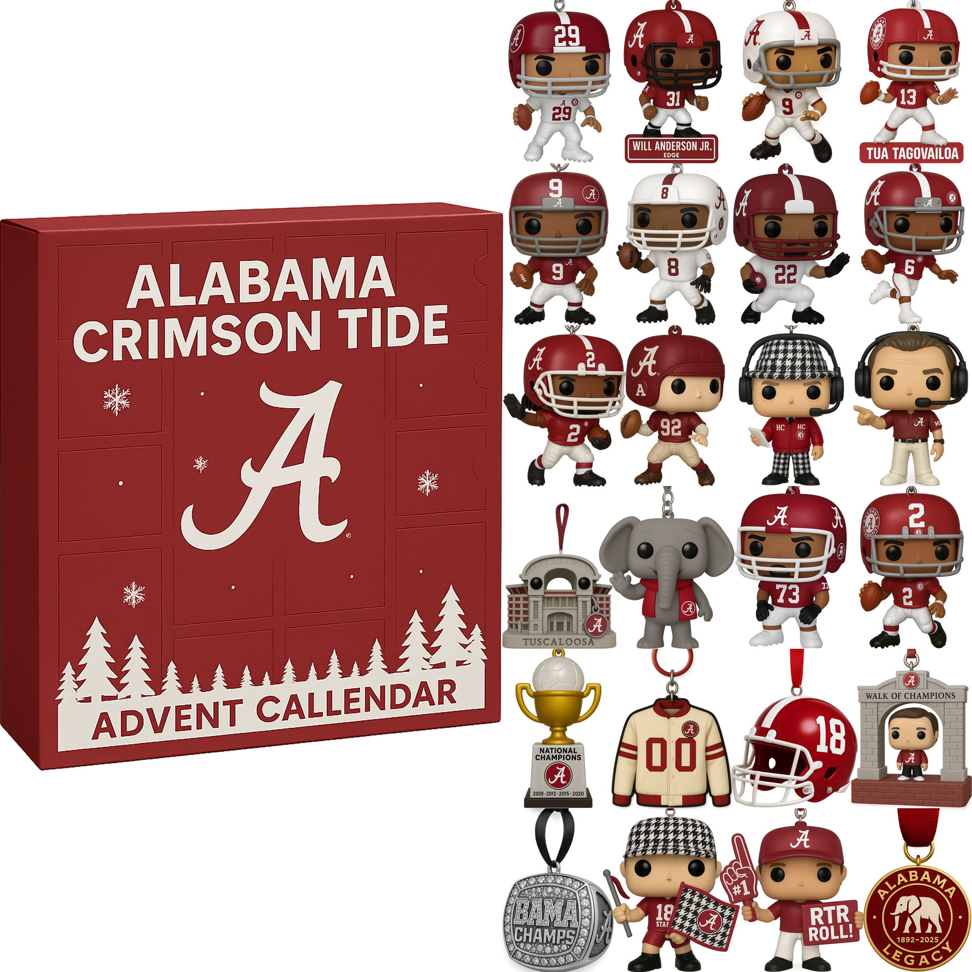 Alabama Crimson Tide 2025 Advent Calendar – Roll Tide Holiday Edition