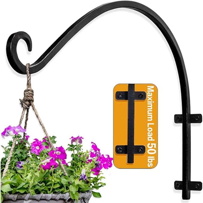 ⚡⚡Hand Forged Metal Hanging Plant Stand（16in）