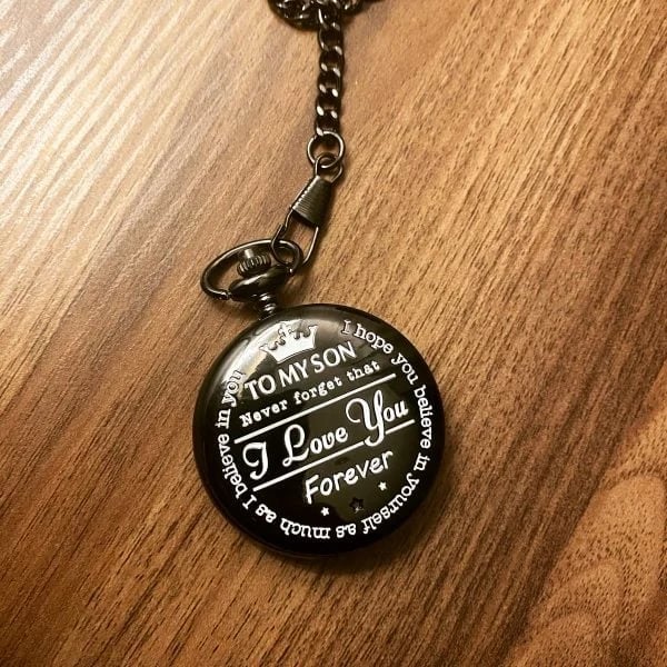 To My Son/Daughter Quartz Pocket Chain Watch