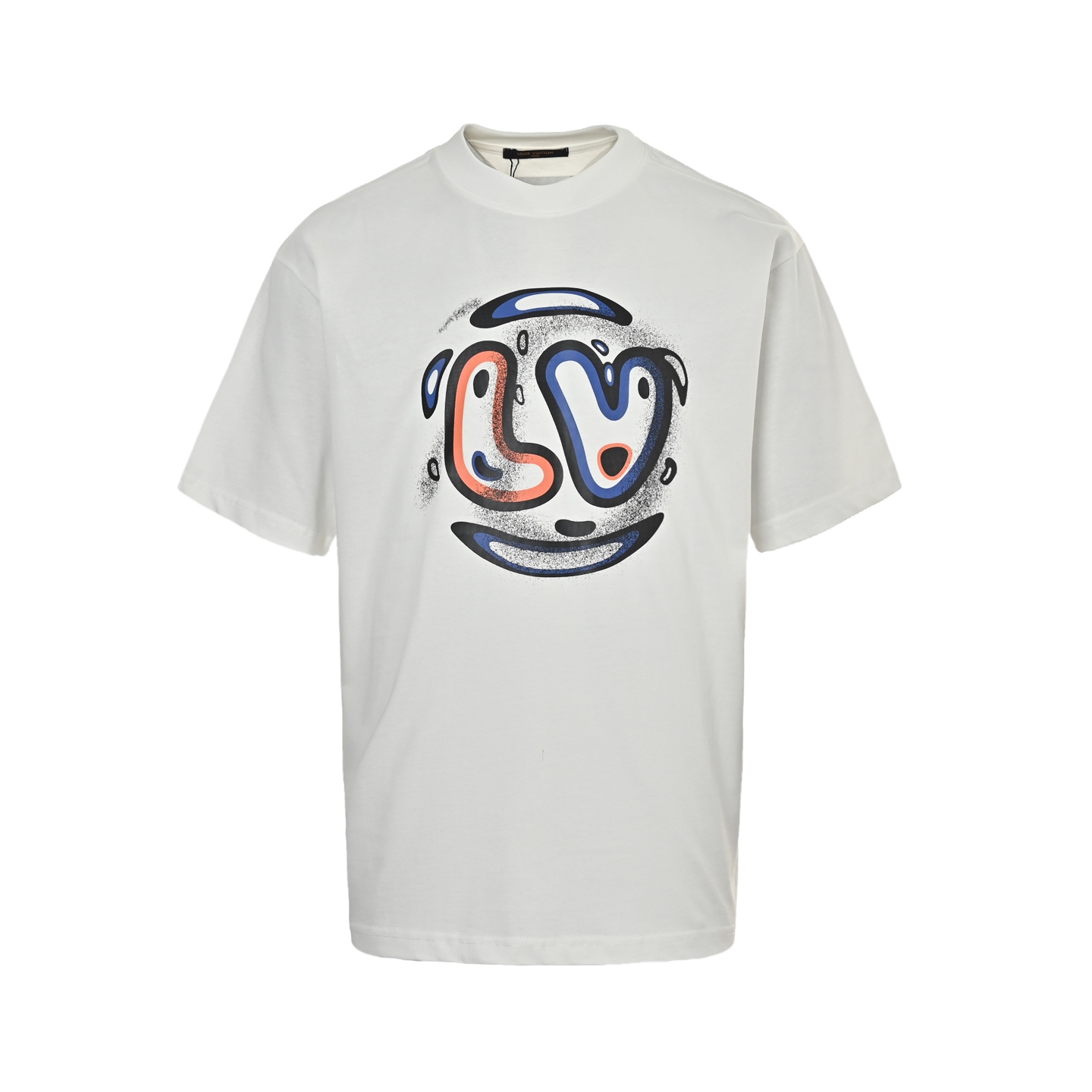 Louis Vuitton 25ss rainbow lettering short sleeve
