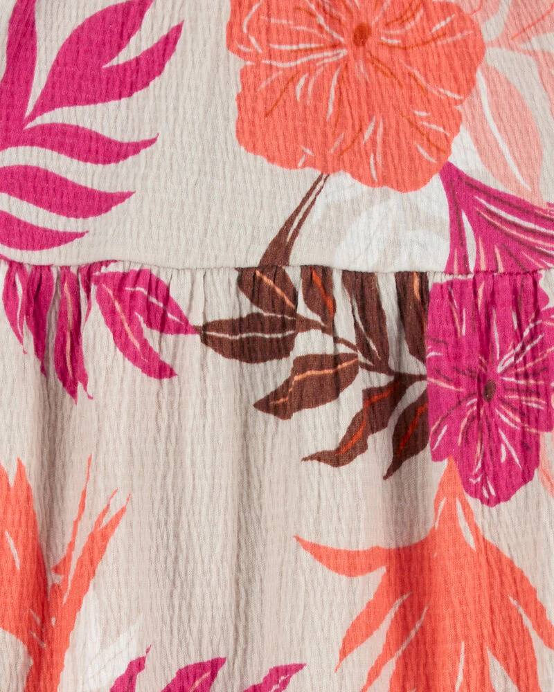Carter's Toddler Tropical Crinkle Jersey Dress