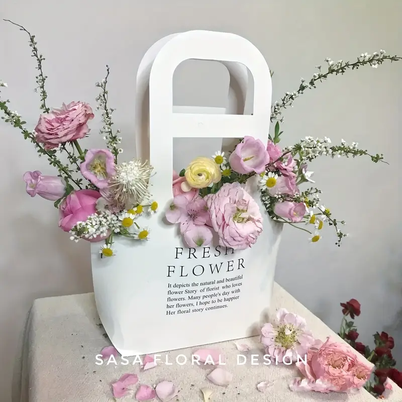 🛍️🌺Cute kraft - paper flower - carrying handbags（💥Buy One Get One Free💥）