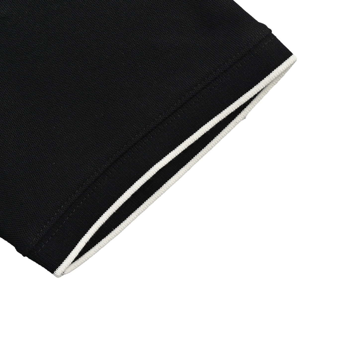 Prada 25ss placket threaded letter triangle logo embroidery Polo short sleeve