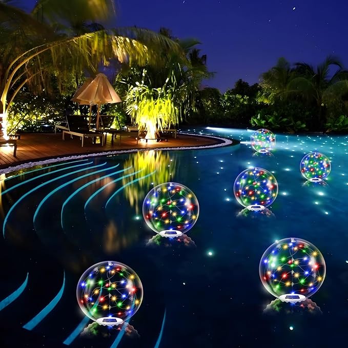 🔥On Sale🔥Updated Floating Pool Lights Solar Powered