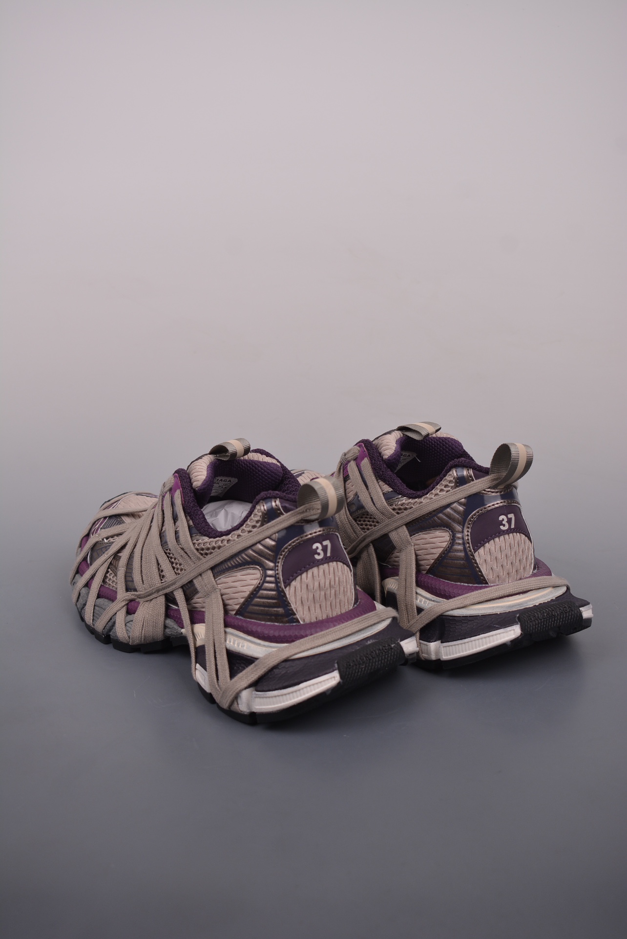 BALENCIAGA 3XL Extreme Lace Sneakers gray purple