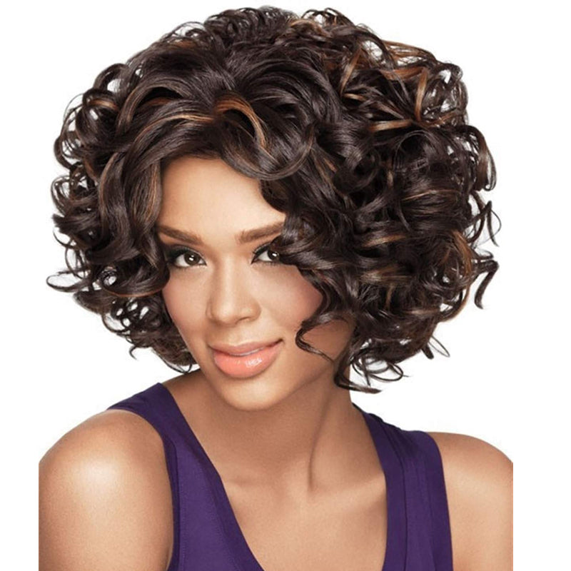 Luna Wigs Women's Fashion Small Wavy Curly Wig