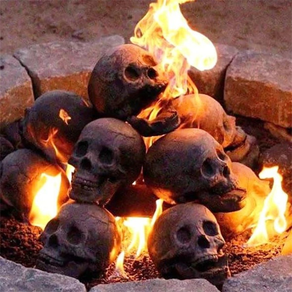 🔥(Flash Sale-55%OFF)- Terrifying Human Skull Fire Pit