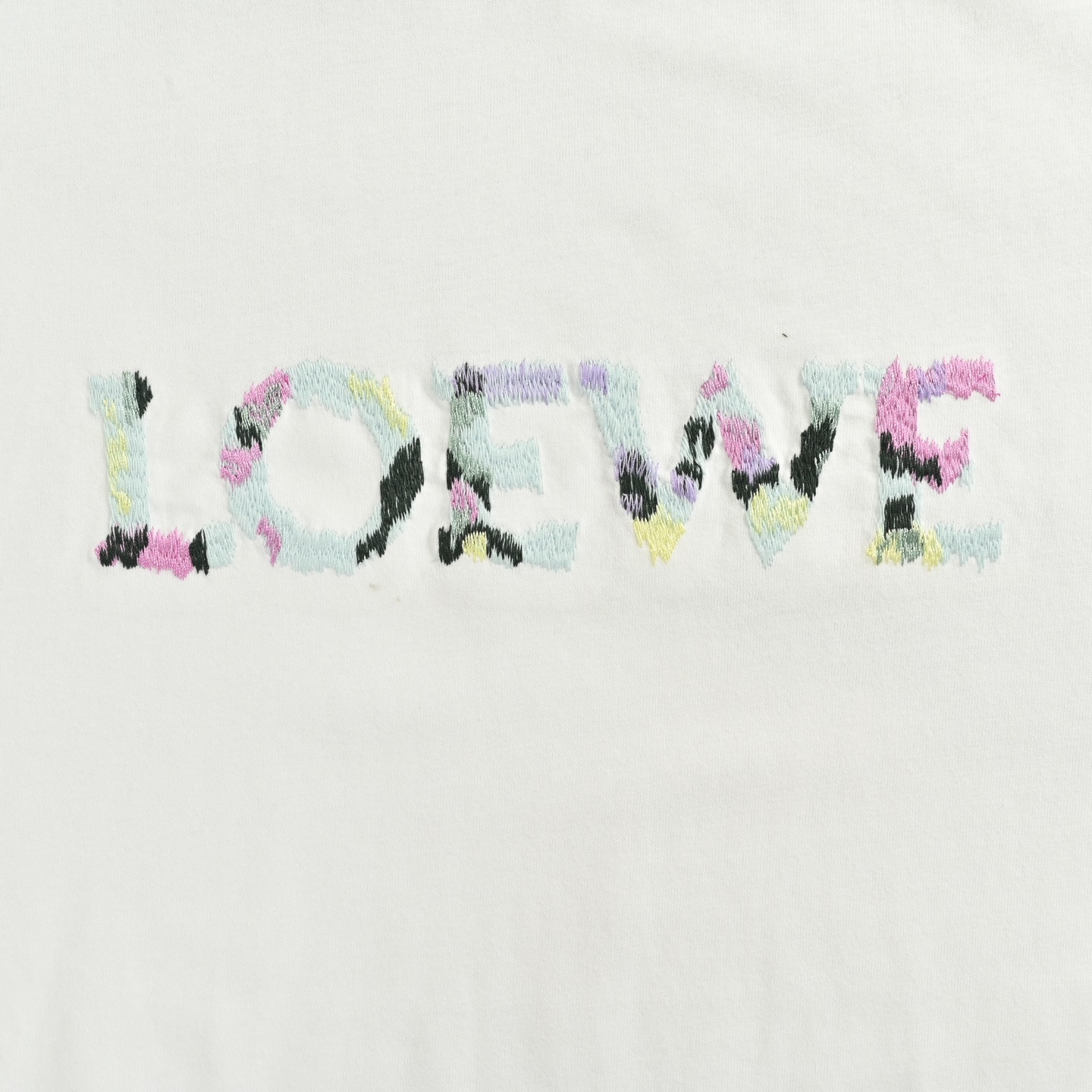 Loewe 25ss Loe gradient letter embroidered short sleeve