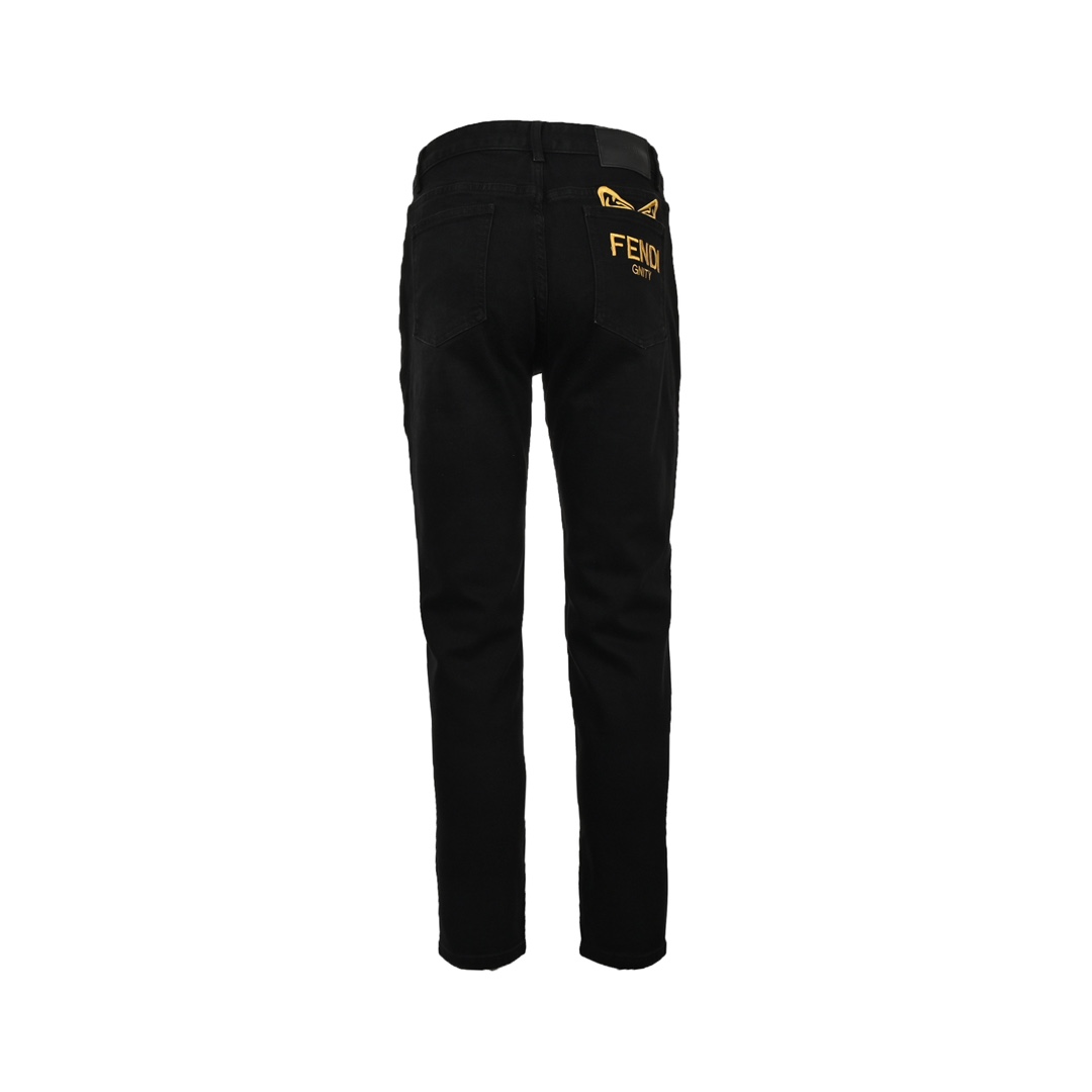 Fendi 23Fw back pocket embroidered jeans
