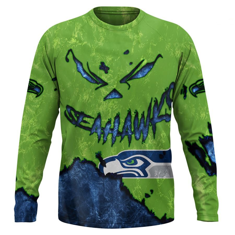 SEATTLE SEAHAWKS 3D HOODIE HALLOWEEN001