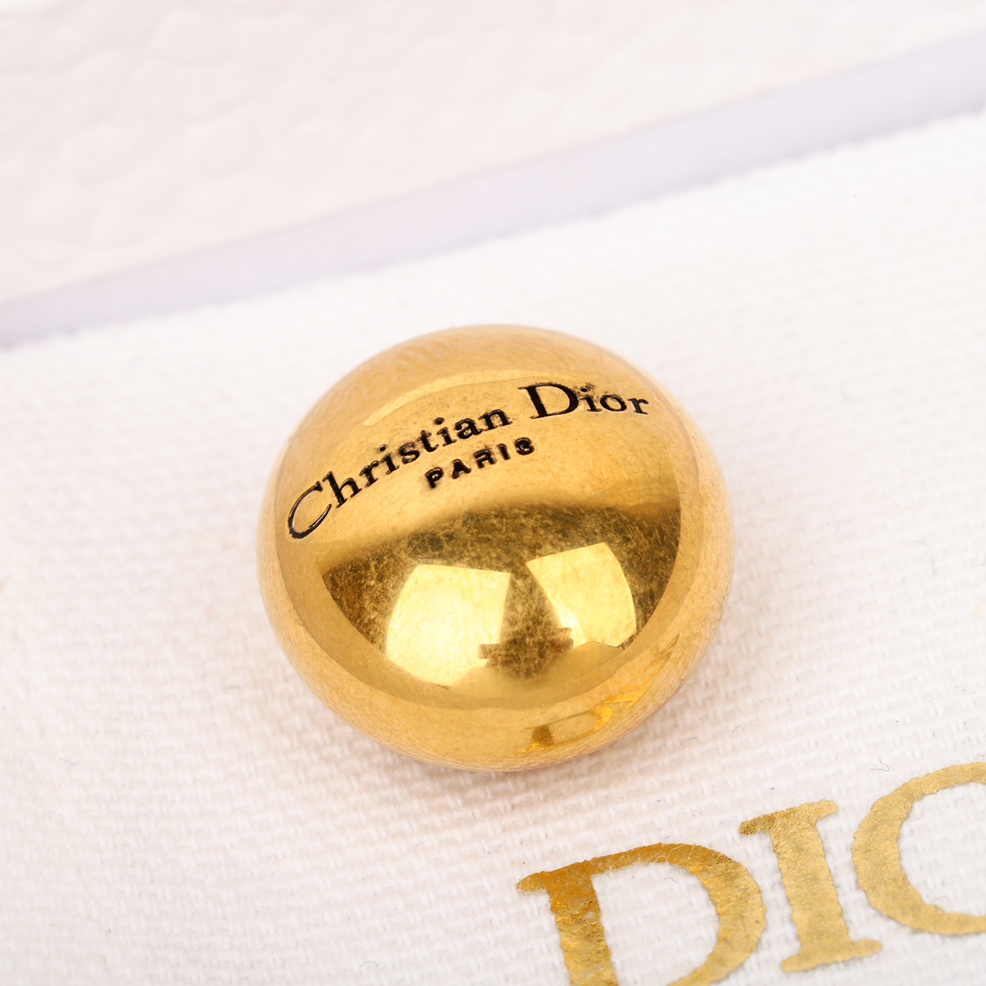 Dior Vintage Golden Egg Earrings