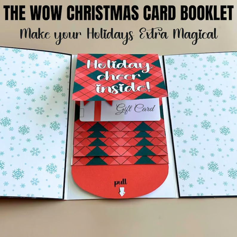 🎄Early Christmas Sale🔥Christmas Gift Card Holder Book，Festive Design & Heartfelt Gifting Magic 🎅