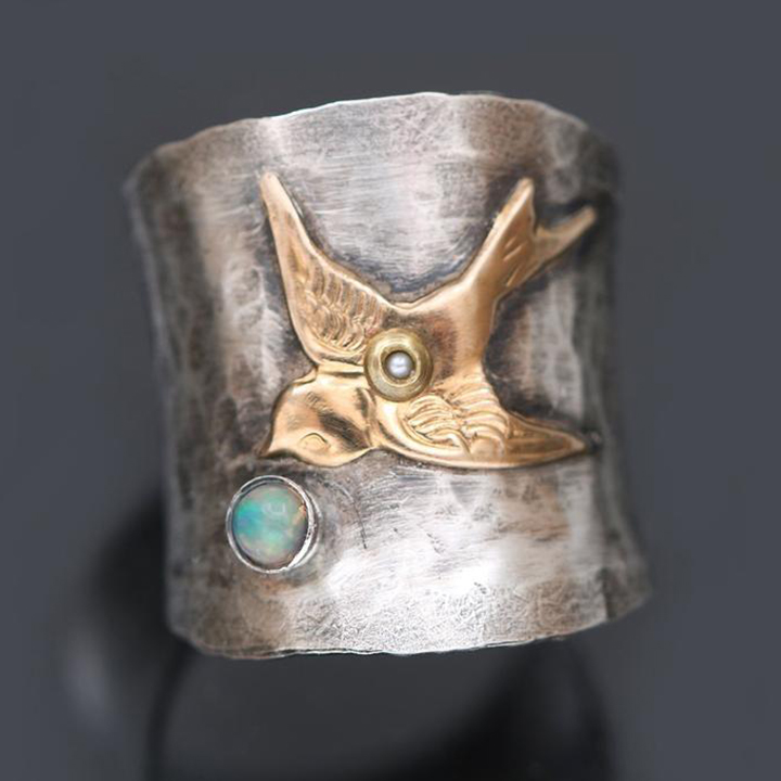 Natural Stone Ring Healing Stone Ring---Soaring Bird【In pre-sell】