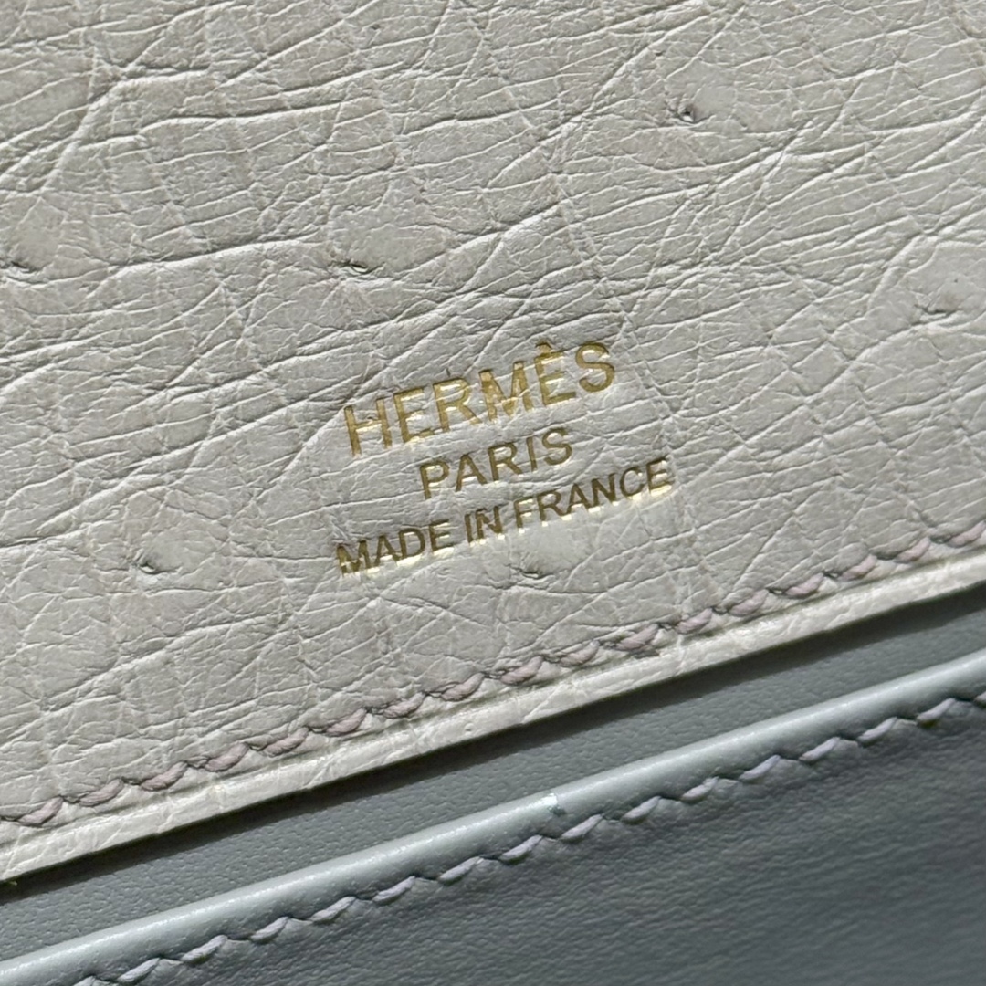 Hermes Kelly Pochette1 80Gris perle handbag (handmade to order)