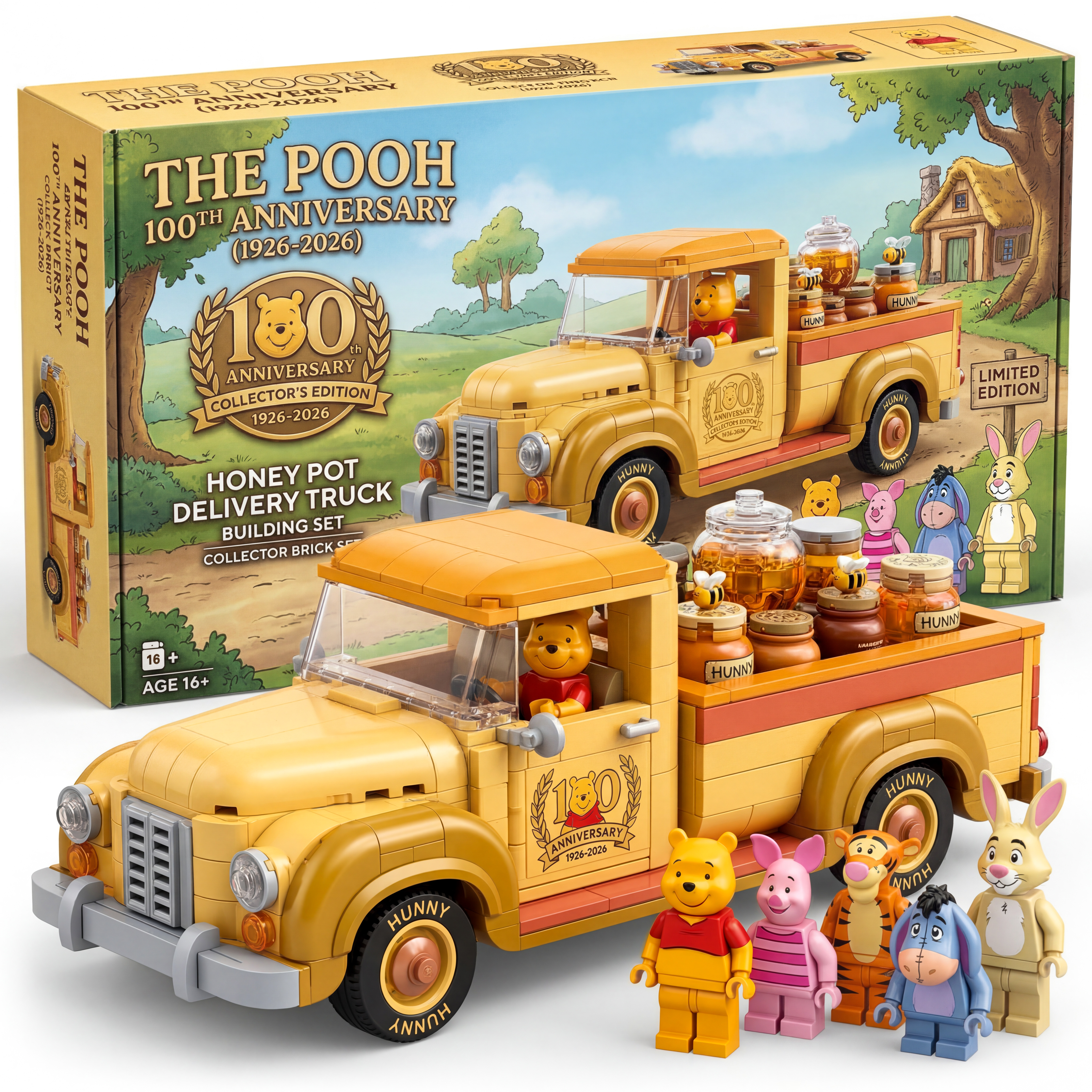 The Pooh 100th Anniversary Honey Pot Delivery Truck Building Set