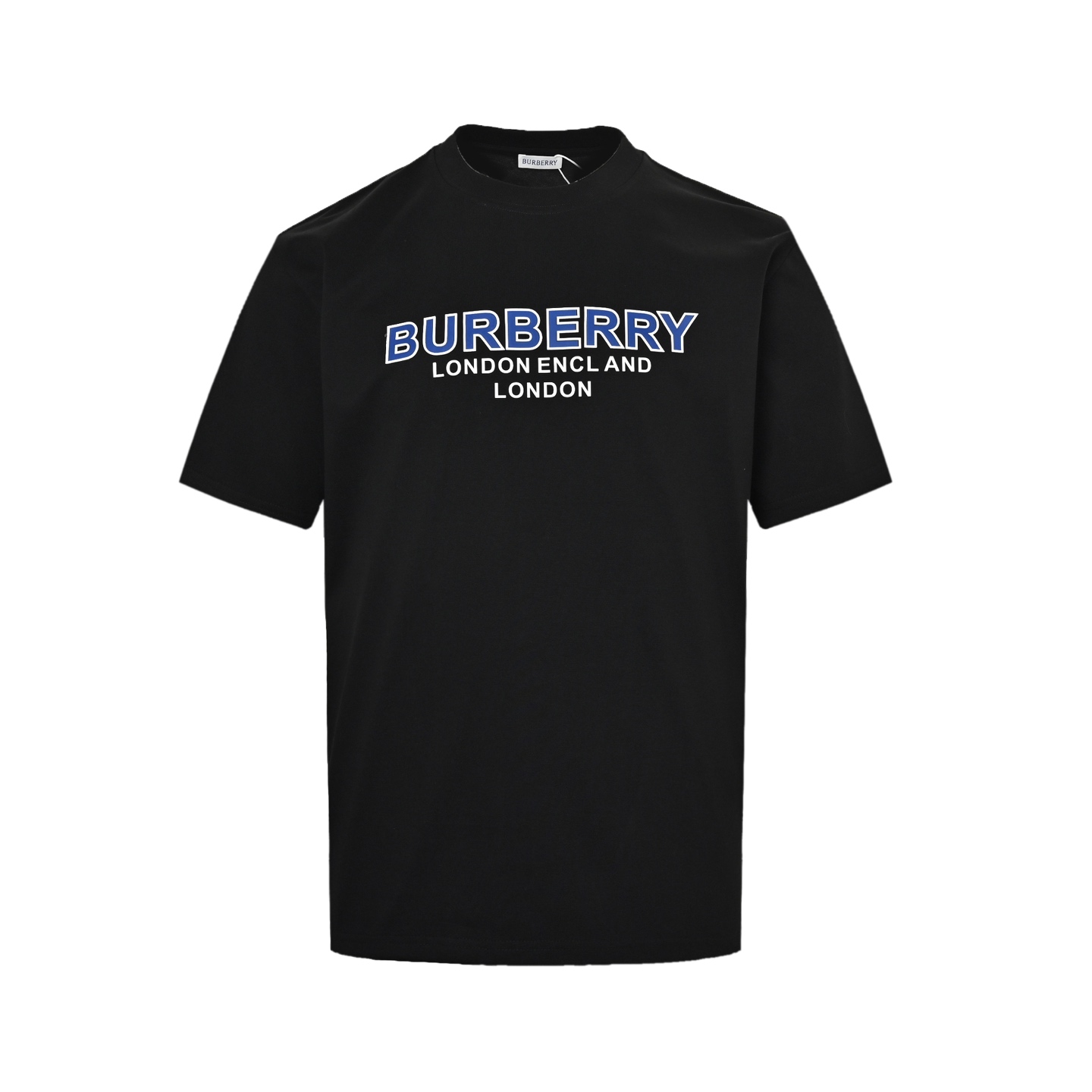 Burberry 25ss laminated blue letter print short sleeves