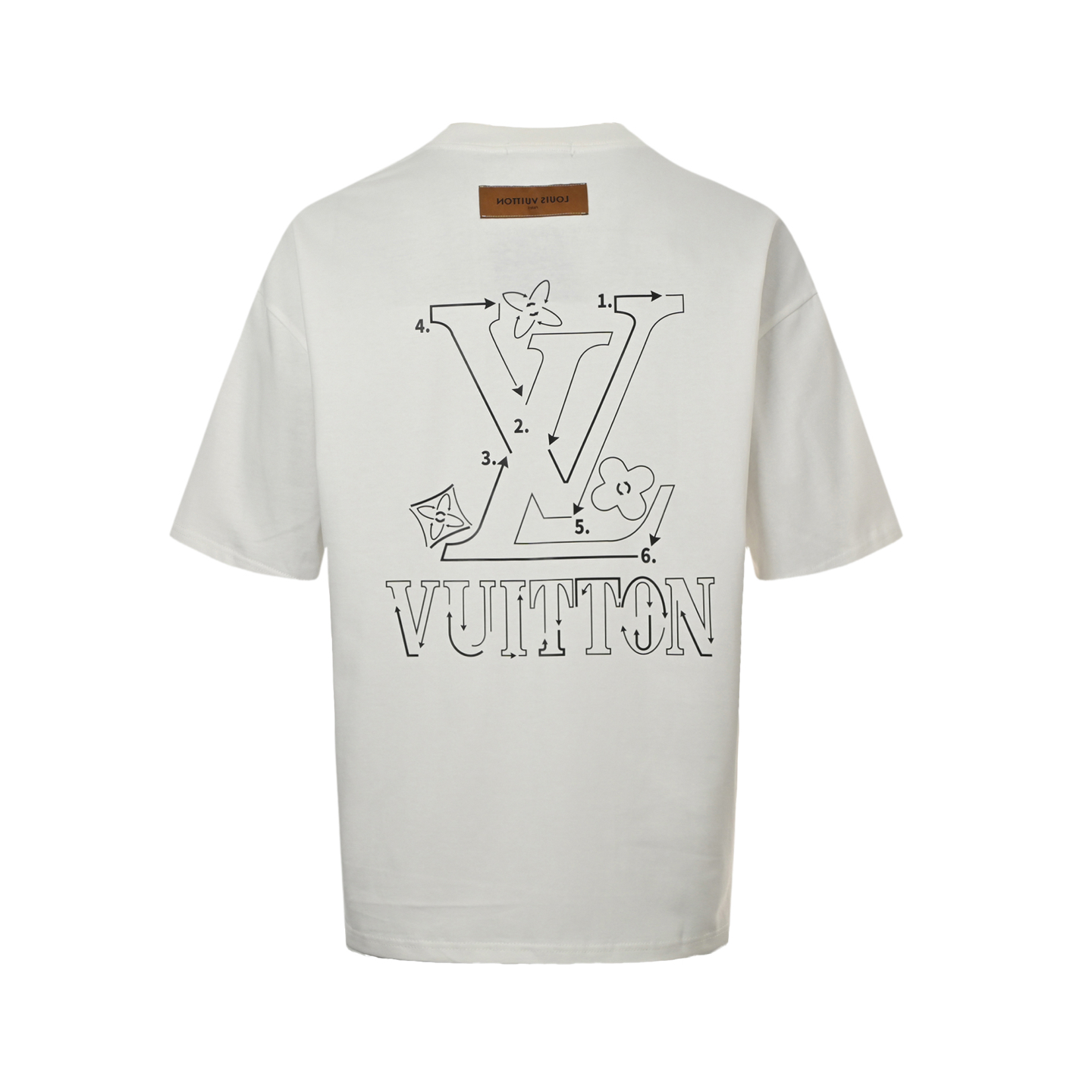 Louis Vuitton 25ss small logo monogram line print short sleeve