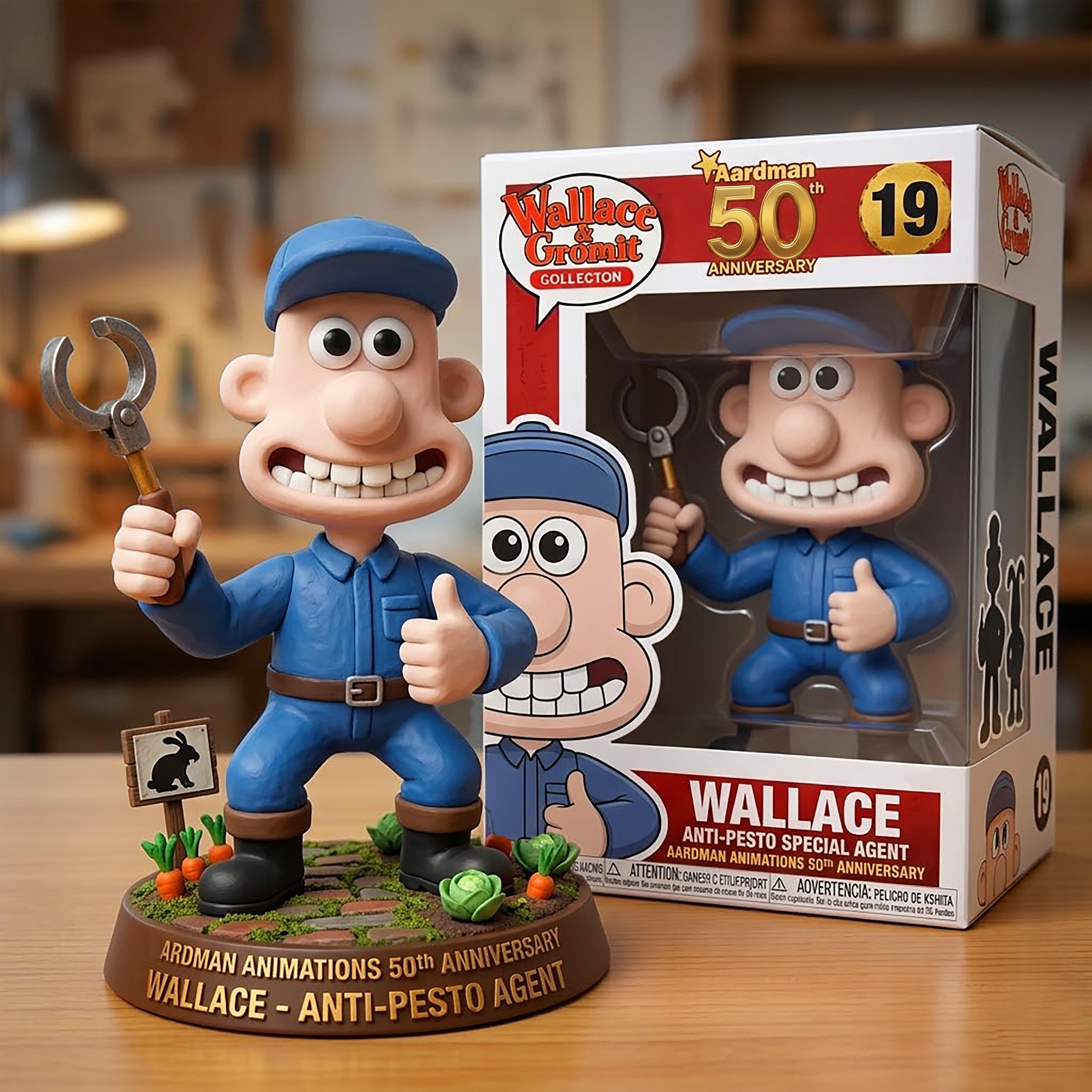 Wallace & Gromit 50th Anniversary · Anti-Pesto Collectible Figure Set