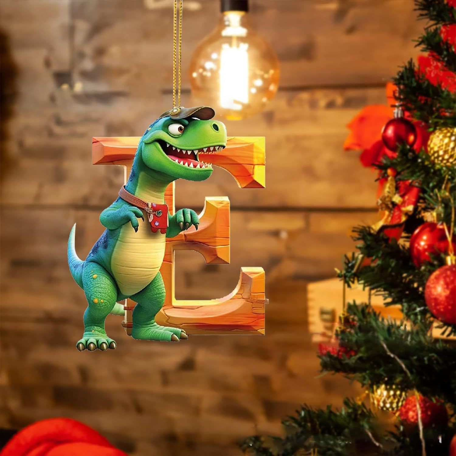 🦖🦖Christmas Dinosaur Alphabet Ornaments