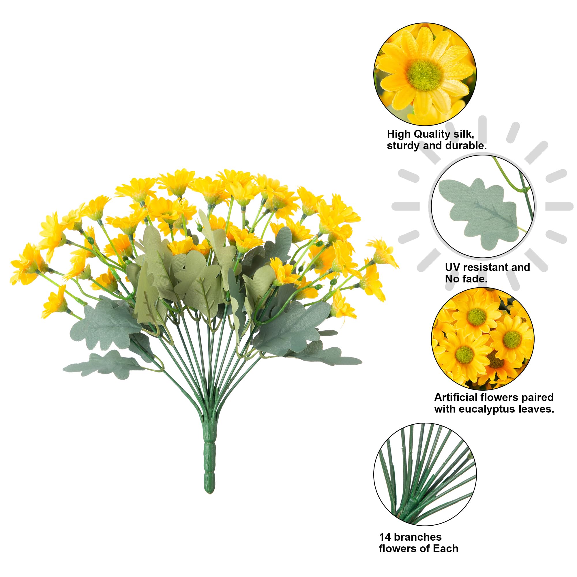 🏆Flash Sale⚡Artificial Outdoor Indoor Fall Flowers - UV resistant, Waterproof, Windproof