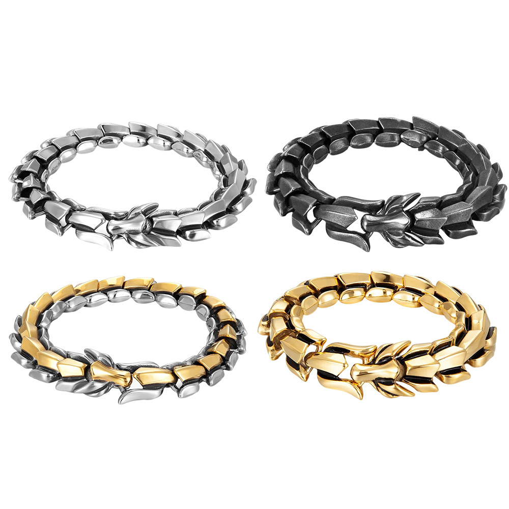 (🔥Last Day Promotion-SAVE 50% OFF)-JORMUNGANDR SCALE BRACELET -STAINLESS STEEL With Exquisite Packaging Box-BUY 2 GET 10% OFF & FREE SHIPPING