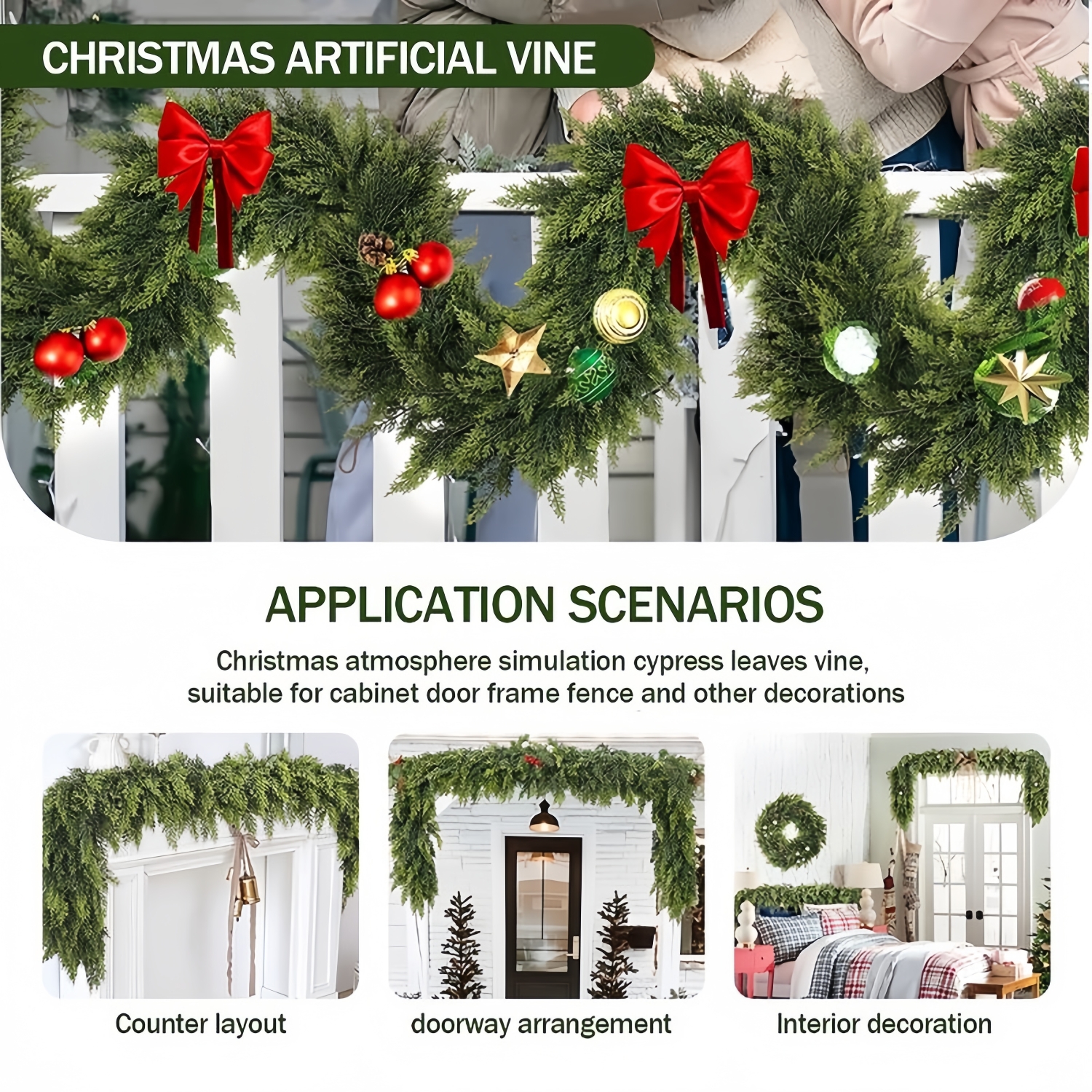 💥Early Christmas Sale💥- Artificial Cedar Garlands - BUY 2 GET 10% OFF & FREE SHIPPING