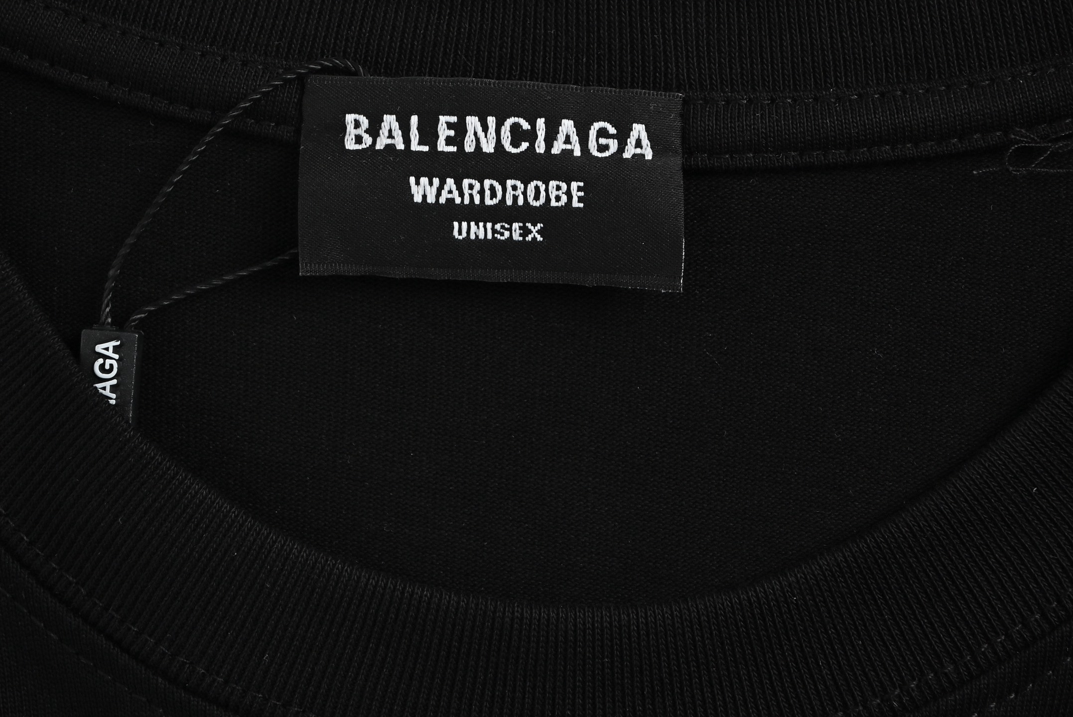Balenciaga 25ss gradient letter embroidered short sleeve