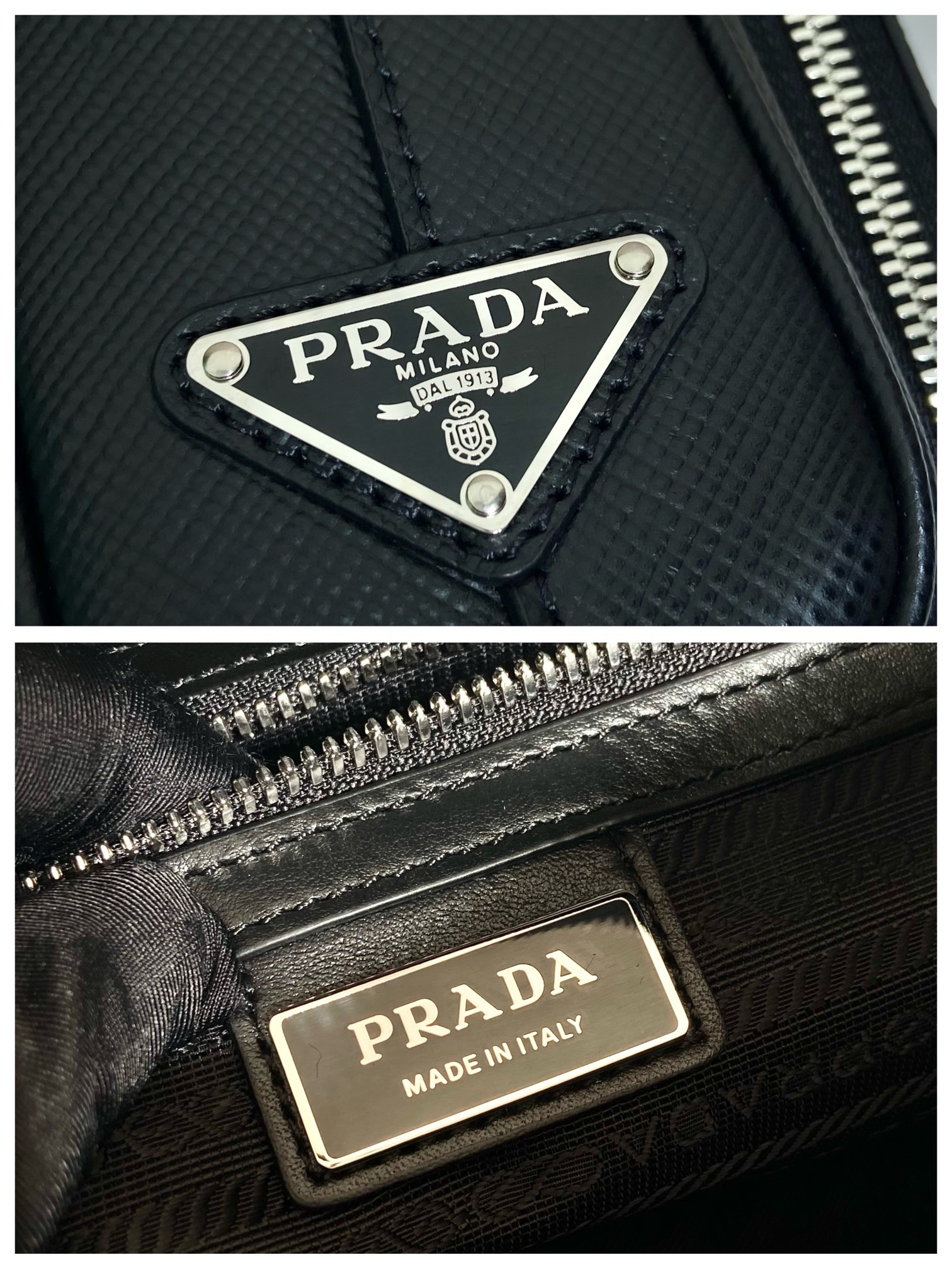 Prada Embroidered Ribbon Men's Crossbody Bag 2VH152