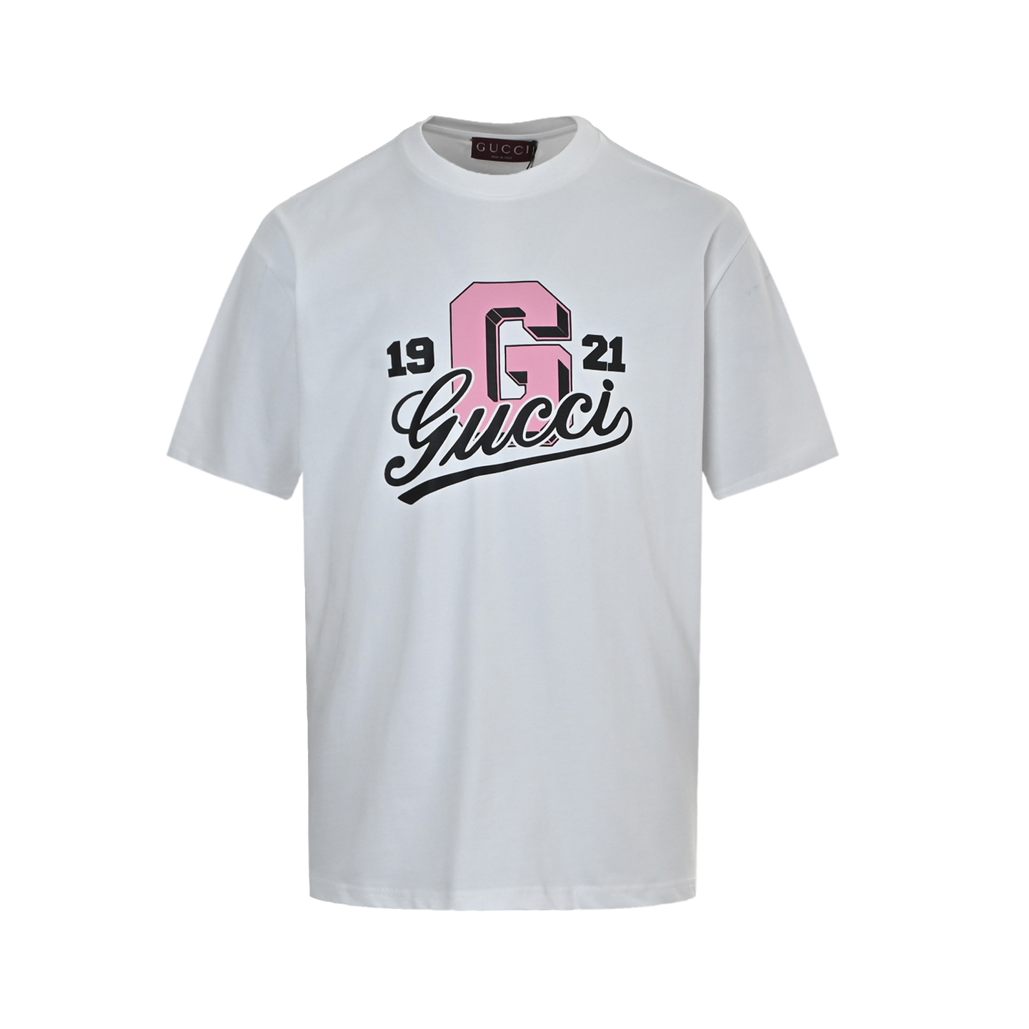 Gucci 25ss pattern lettering logo print short sleeves