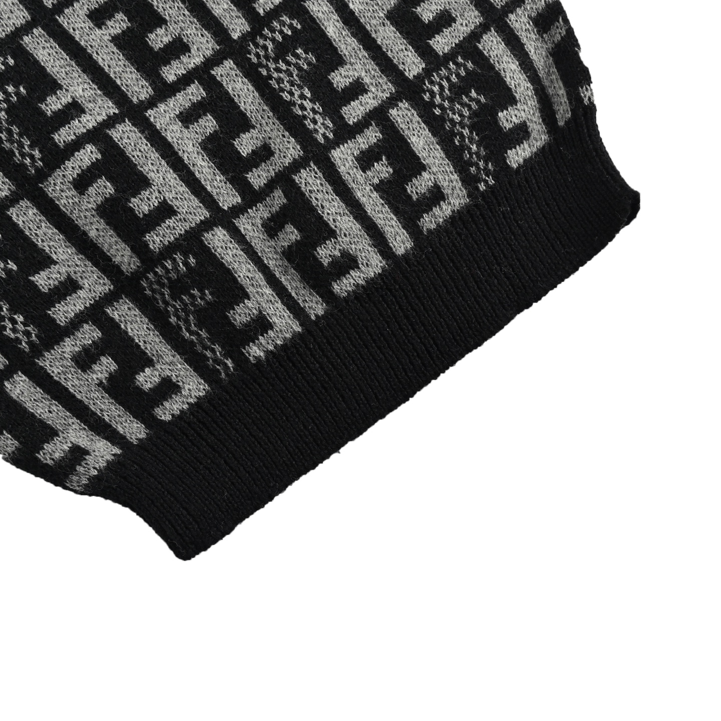 Fendi FF jacquard full print knitted short sleeves