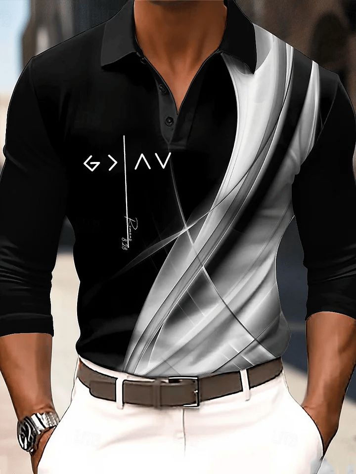 Men's Faith Long Sleeve Polo Shirt
