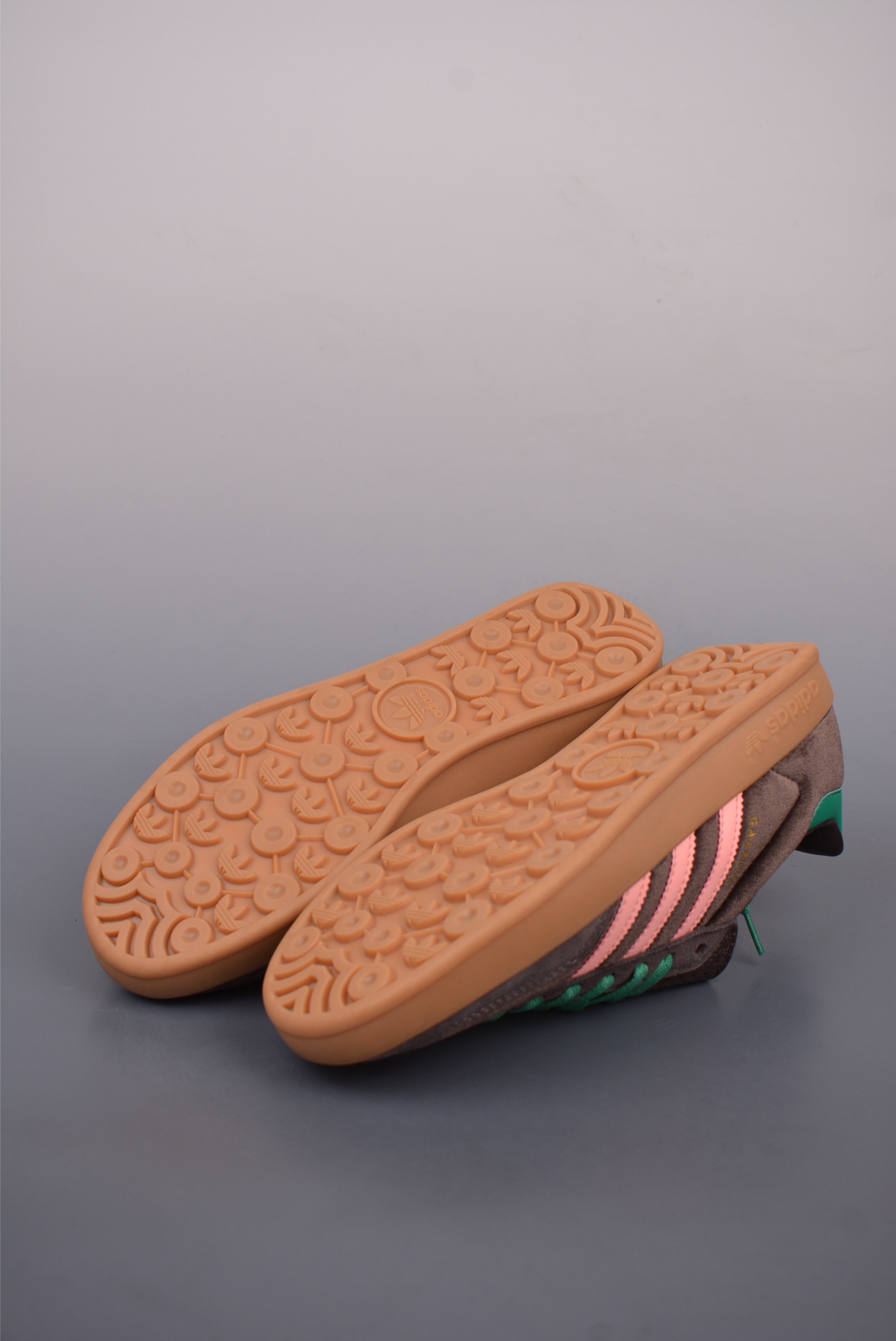 Adidas Gazelle Indoor Trainers Dark Coffee Pink Green JI2714
