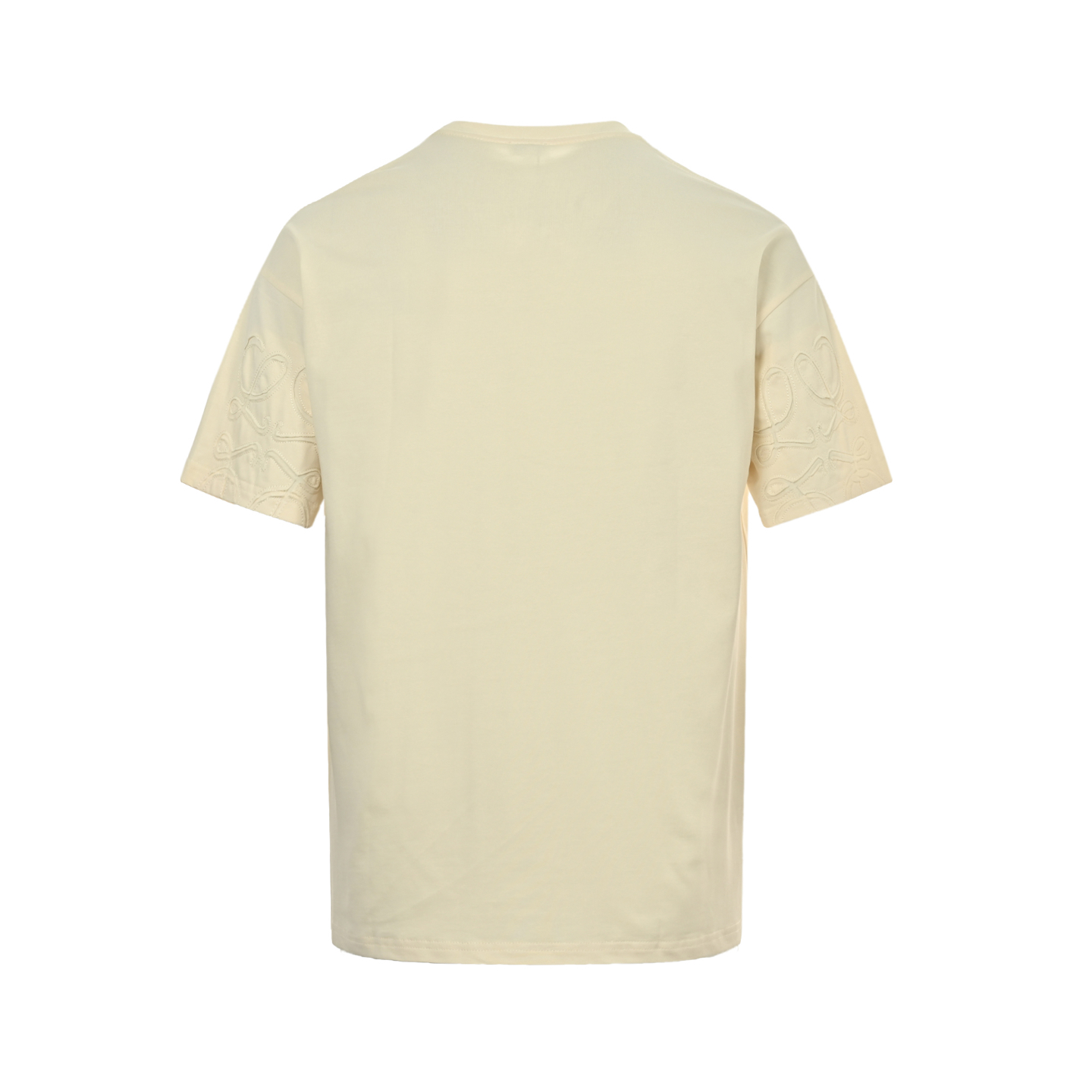 Loewe 25ss short-sleeved shirt with embroidered logo patch on cuffs