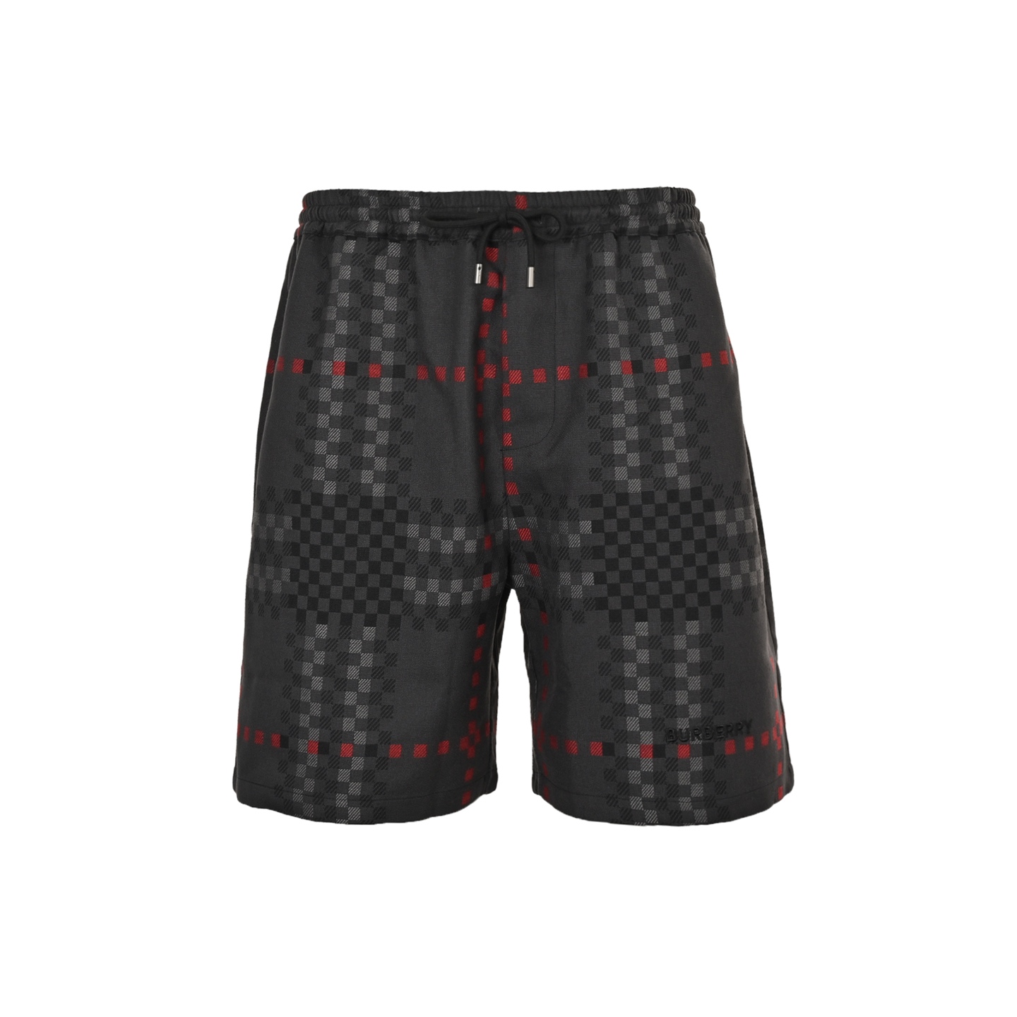 Burberry 25ss pixel check wool blend harrington shorts