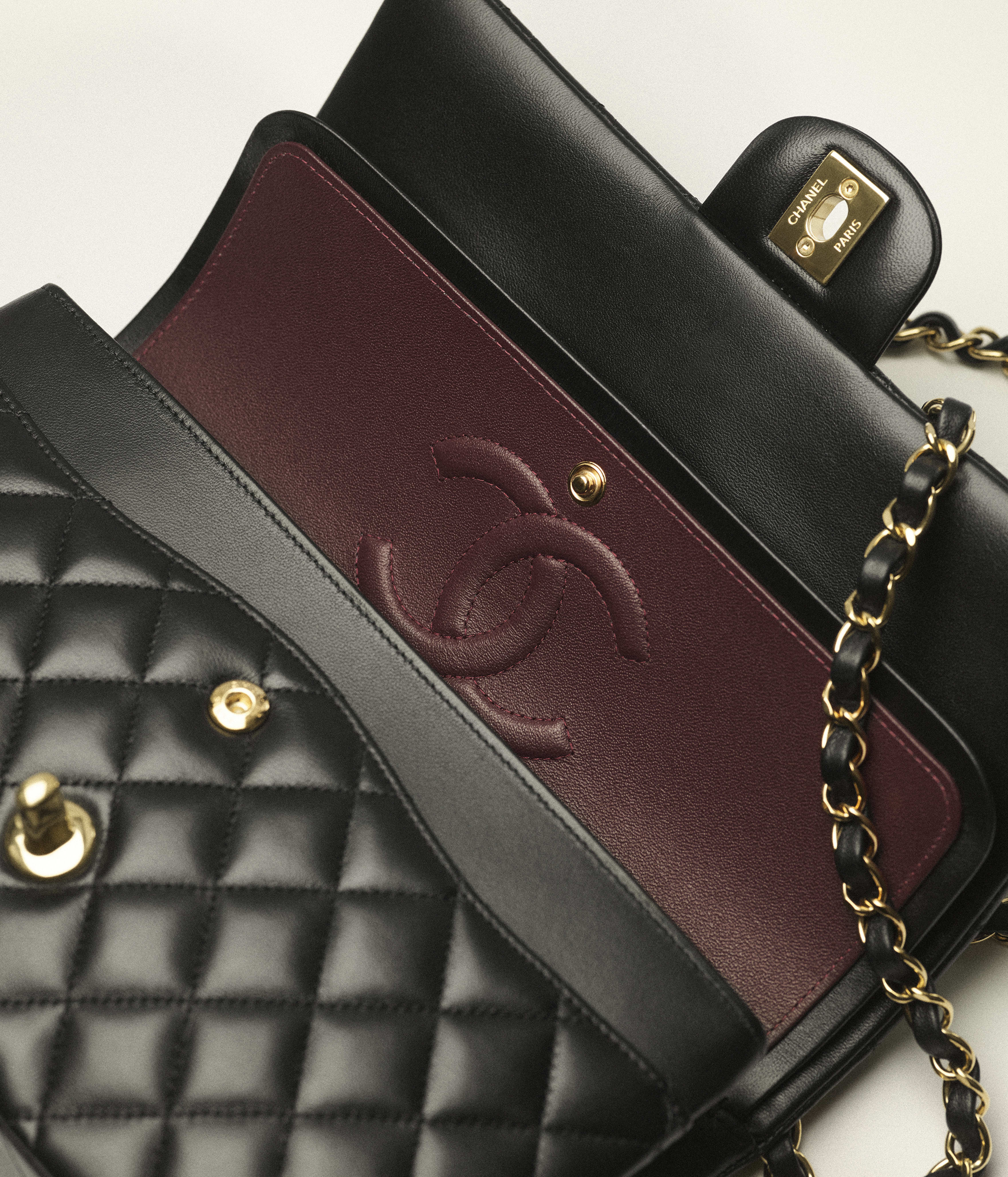 Chanel Classic 11.12 Bag Lambskin & Gold Metal Black A01112-Y01295-94305