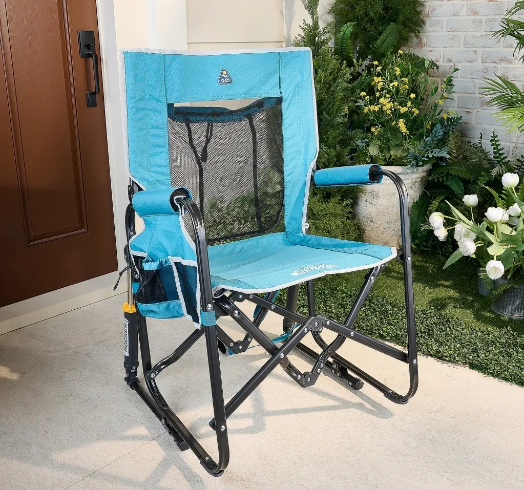 Soon to be sold out💝clearance-Buy 2 get 2 free,Buy 3 get 3 free💥GCI Outdoor Pack Away Portable Rocking Chair✅350-lb Weight Capacity