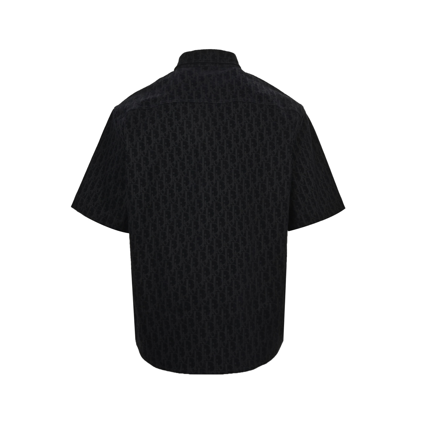 Dior 25ss Snake Year Limited Edition Flocked Monogram Embroidered Set Denim Short-Sleeved Shirt