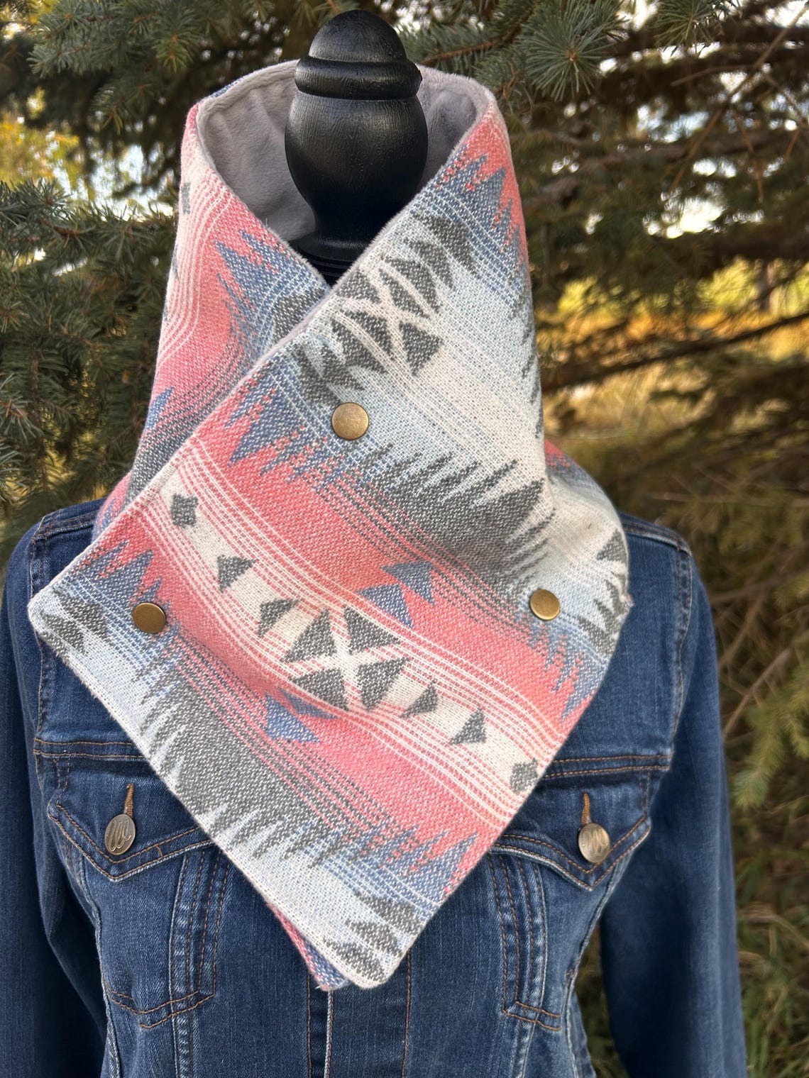 Western Cowboy Aztec Warm Neck Hood